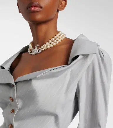 Vivienne Westwood Monday pinstripe peplum cotton shirt | Thumbnail 5
