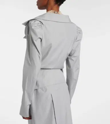 Vivienne Westwood Monday pinstripe peplum cotton shirt | Thumbnail 6