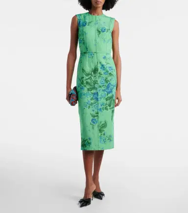 Erdem Floral linen midi dress | Thumbnail 3