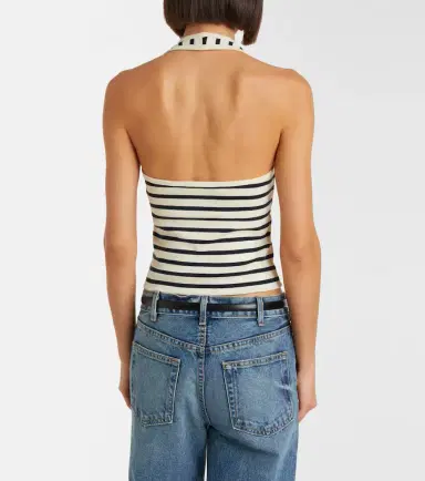 Nili Lotan Britt striped halterneck cotton top | Thumbnail 2 Nili Lotan Britt striped halterneck cotton top | Thumbnail 2