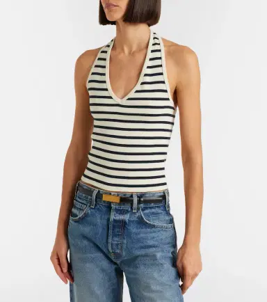 Nili Lotan Britt striped halterneck cotton top | Thumbnail 3 Nili Lotan Britt striped halterneck cotton top | Thumbnail 3