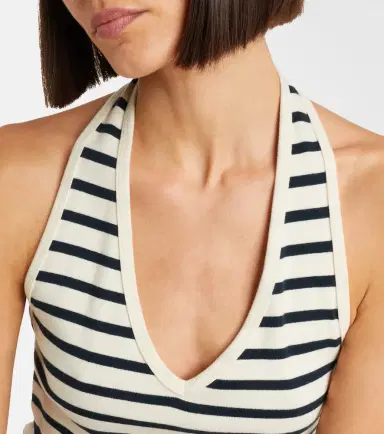 Nili Lotan Britt striped halterneck cotton top | Thumbnail 4 Nili Lotan Britt striped halterneck cotton top | Thumbnail 4