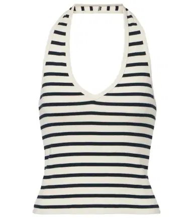 Nili Lotan Britt striped halterneck cotton top | Thumbnail 1 Nili Lotan Britt striped halterneck cotton top | Thumbnail 1