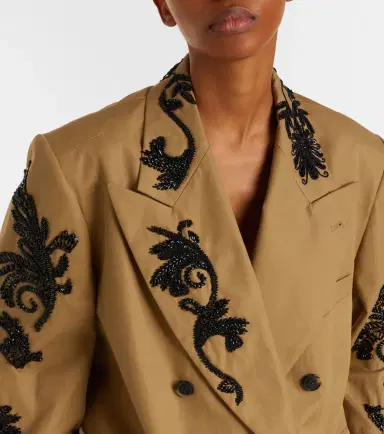 Dries Van Noten Embellished cotton double-breasted blazer | Thumbnail 5 Dries Van Noten Embellished cotton double-breasted blazer | Thumbnail 5