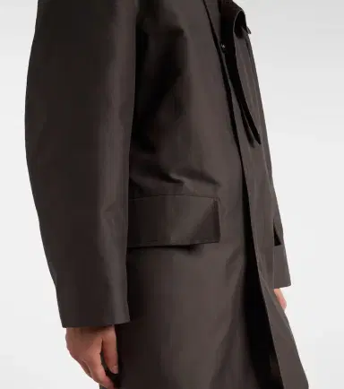 Bottega Veneta Intrecciato leather-trimmed trench coat | Thumbnail 5