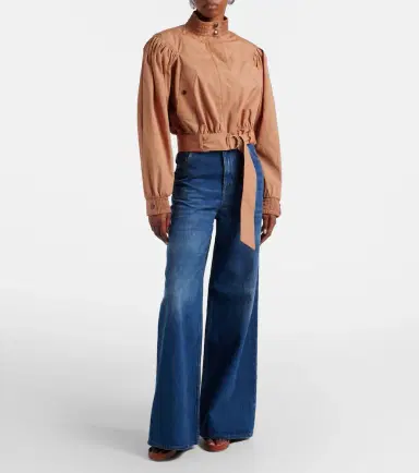 Chloé Chloé Gathered belted cotton poplin jacket | Thumbnail 2 Chloé Chloé Gathered belted cotton poplin jacket | Thumbnail 2