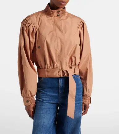 Chloé Chloé Gathered belted cotton poplin jacket | Thumbnail 4 Chloé Chloé Gathered belted cotton poplin jacket | Thumbnail 4