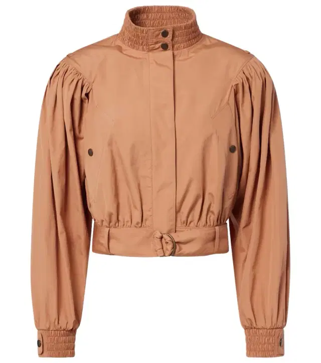 Chloé Gathered belted cotton poplin jacket