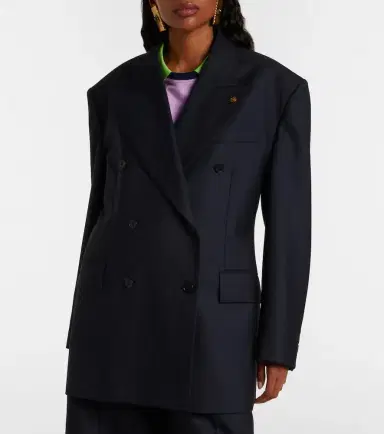 Versace Double-breasted oversized virgin wool blazer | Thumbnail 7 Versace Double-breasted oversized virgin wool blazer | Thumbnail 7