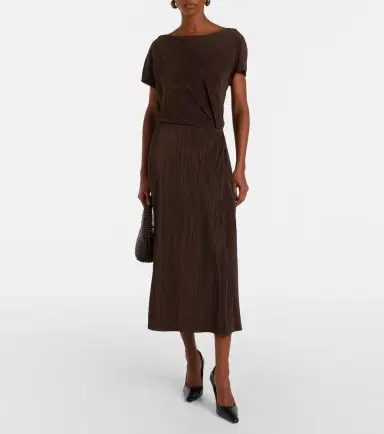 Vince Pleated midi dress | Thumbnail 5