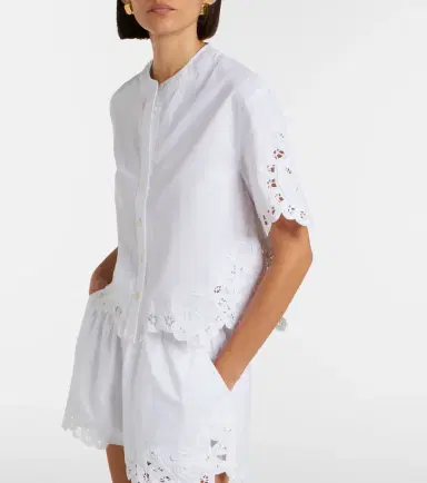 Veronica Beard Aleck embroidered cotton shirt | Thumbnail 3