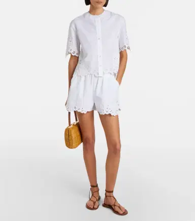 Veronica Beard Aleck embroidered cotton shirt | Thumbnail 4
