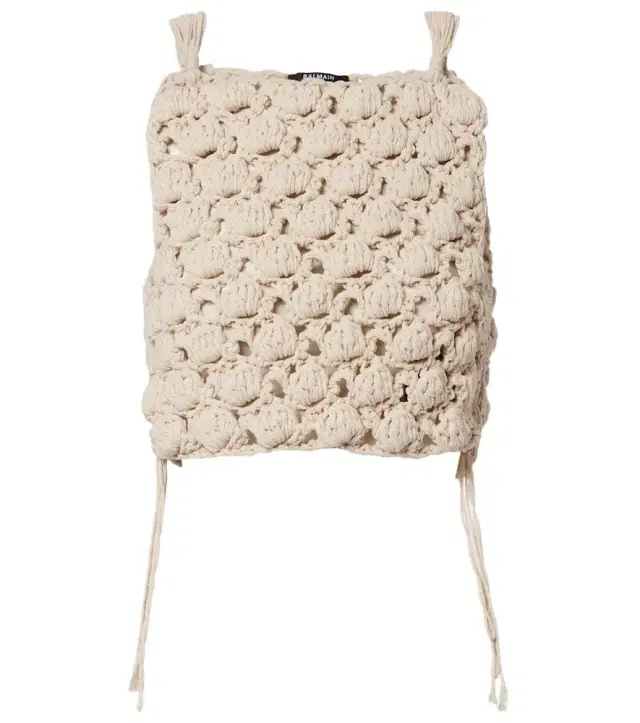 Crochet cotton crop top