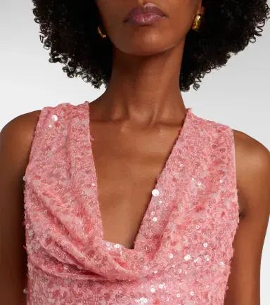David Koma Sequined draped gown | Thumbnail 4