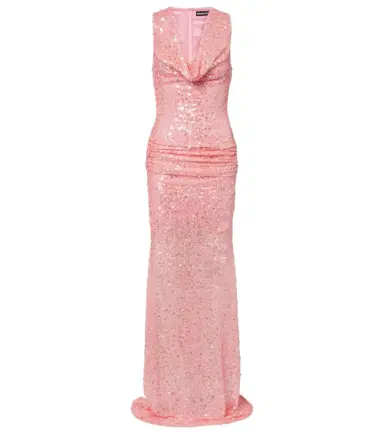 David Koma Sequined draped gown | Thumbnail 1