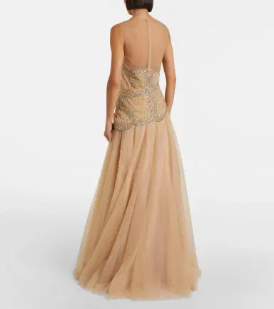 Costarellos Arabella embellished tulle gown | Thumbnail 2