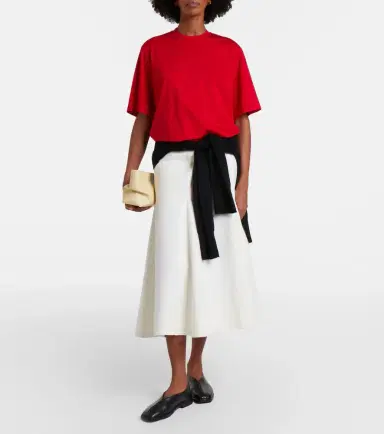 RÓHE Róhe Oversized cotton and silk-blend T-shirt | Thumbnail 5