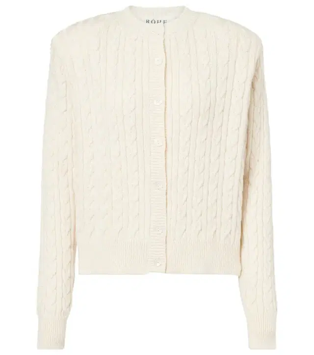 Róhe Cable-knit cotton and wool cardigan