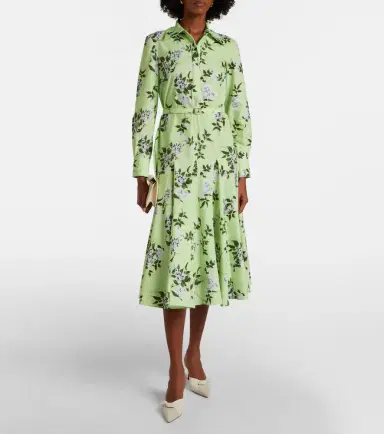 Emilia Wickstead Marione floral belted cotton shirt dress | Thumbnail 3