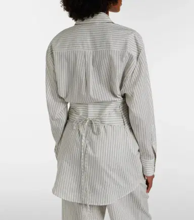 RÓHE Róhe Belted striped silk and cotton shirt | Thumbnail 3 RÓHE Róhe Belted striped silk and cotton shirt | Thumbnail 3