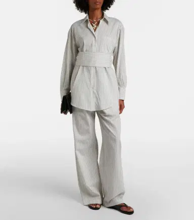 RÓHE Róhe Belted striped silk and cotton shirt | Thumbnail 4 RÓHE Róhe Belted striped silk and cotton shirt | Thumbnail 4