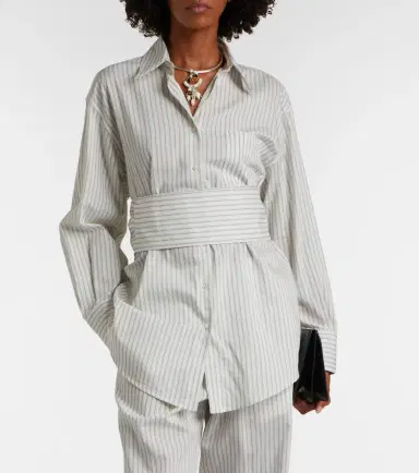 RÓHE Róhe Belted striped silk and cotton shirt | Thumbnail 5 RÓHE Róhe Belted striped silk and cotton shirt | Thumbnail 5