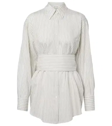 RÓHE Róhe Belted striped silk and cotton shirt | Thumbnail 1 RÓHE Róhe Belted striped silk and cotton shirt | Thumbnail 1