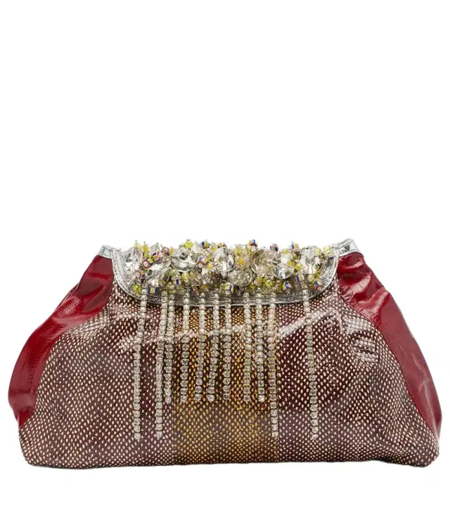Dries Van Noten Blossom Small patent leather crossbody bag