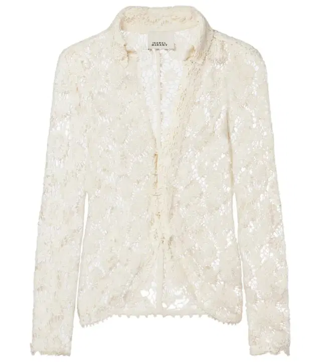 Cotton and silk crochet top
