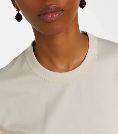 Noir Kei Ninomiya Ruffled tulle-trimmed cotton T-shirt | Thumbnail 3