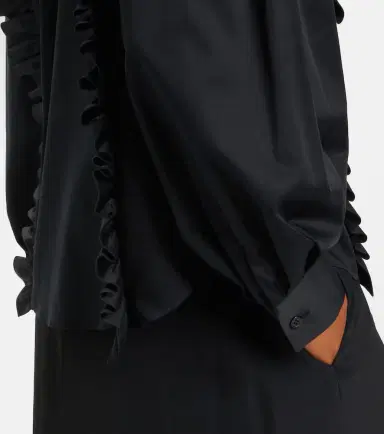 Noir Kei Ninomiya Ruffled cotton shirt | Thumbnail 3
