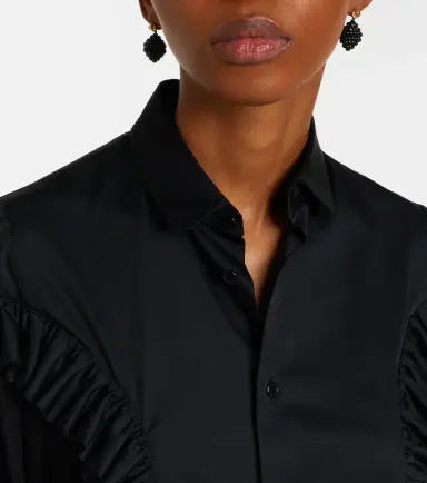 Noir Kei Ninomiya Ruffled cotton shirt | Thumbnail 4