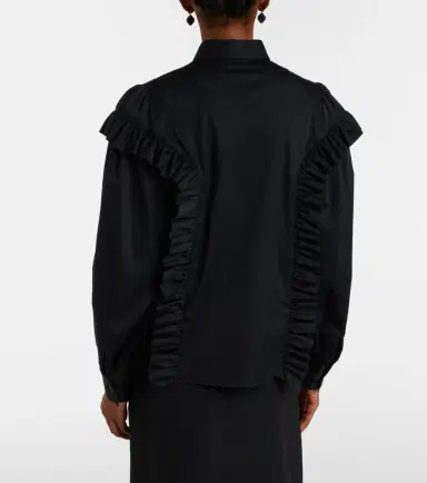 Noir Kei Ninomiya Ruffled cotton shirt | Thumbnail 5