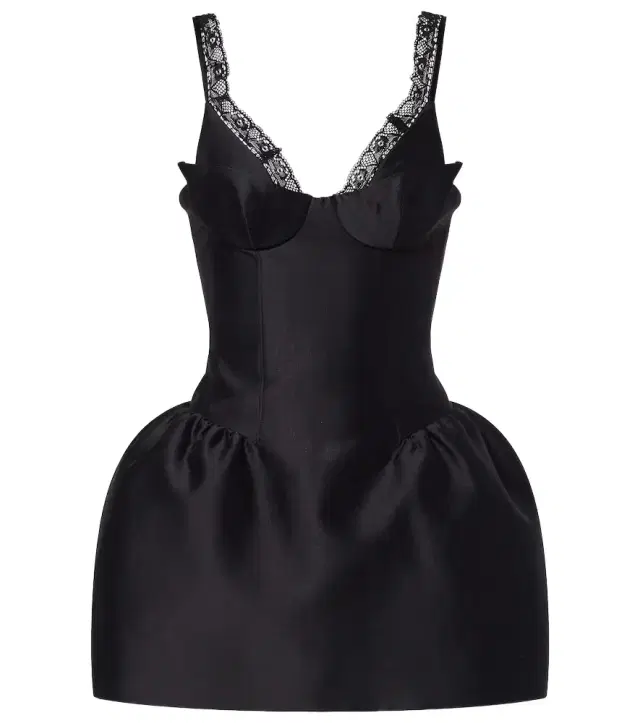 Shushu/Tong ace-trimmed minidress