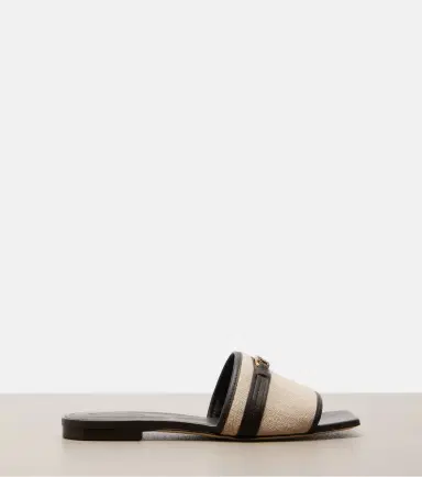 Tod's Leather-trimmed raffia slides | Thumbnail 2