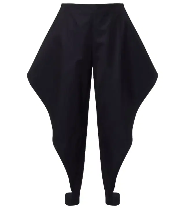 Alaïa Ruffled cotton gabardine tapered pants