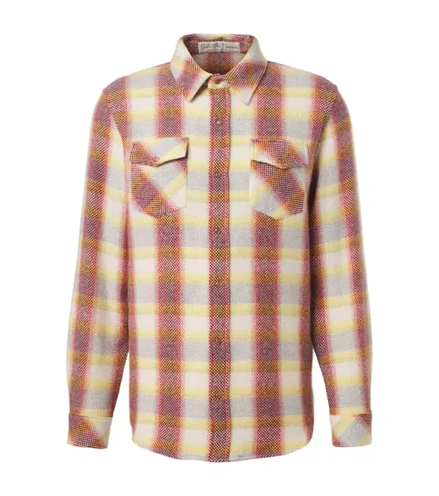 God's True Cashmere Rose Blume cashmere shirt with sunstone