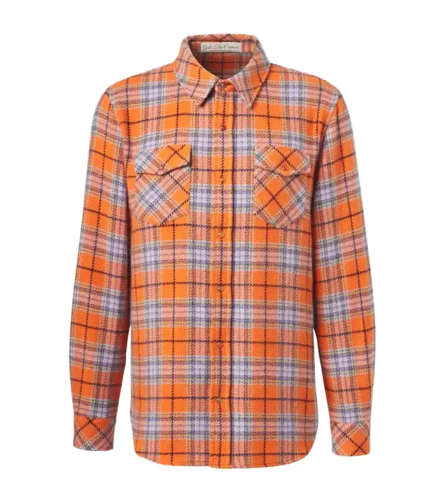 God's True Cashmere Midnight Sun cashmere shirt with carnelian