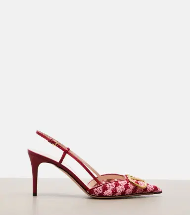 Valentino Garavani VLogo Signature crochet slingback pumps | Thumbnail 3 Valentino Garavani VLogo Signature crochet slingback pumps | Thumbnail 3