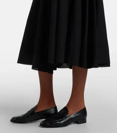 Junya Watanabe Asymmetric lace-trimmed midi dress | Thumbnail 5