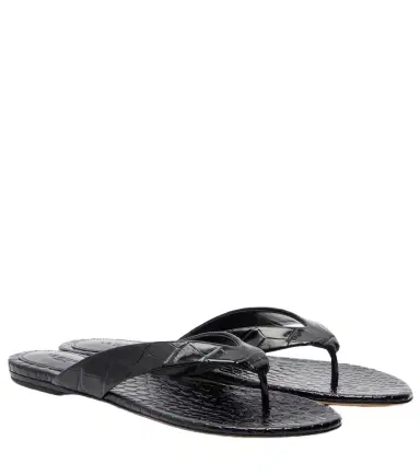 Le Monde Béryl Le Monde Béryl Croc-effect leather thong sandals | Thumbnail 1 Le Monde Béryl Le Monde Béryl Croc-effect leather thong sandals | Thumbnail 1