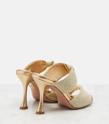 Aquazzura Smile raffia-effect mules | Thumbnail 2 Aquazzura Smile raffia-effect mules | Thumbnail 2