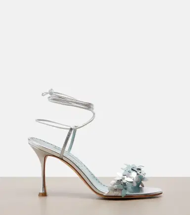 Manolo Blahnik Anista floral-appliqué leather sandals | Thumbnail 2 Manolo Blahnik Anista floral-appliqué leather sandals | Thumbnail 2