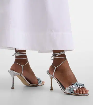 Manolo Blahnik Anista floral-appliqué leather sandals | Thumbnail 6 Manolo Blahnik Anista floral-appliqué leather sandals | Thumbnail 6