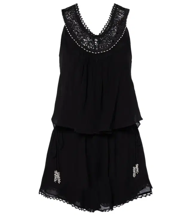 Nilany beaded silk romper