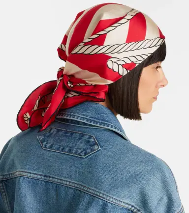 Jacquemus Bateau Corde printed silk scarf | Thumbnail 5