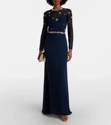 Costarellos Embellished lace-trimmed gown | Thumbnail 3 Costarellos Embellished lace-trimmed gown | Thumbnail 3