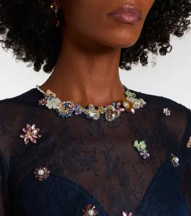 Costarellos Embellished lace-trimmed gown | Thumbnail 4 Costarellos Embellished lace-trimmed gown | Thumbnail 4
