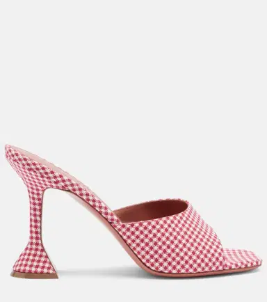 Amina Muaddi Lupita gingham mules | Thumbnail 2