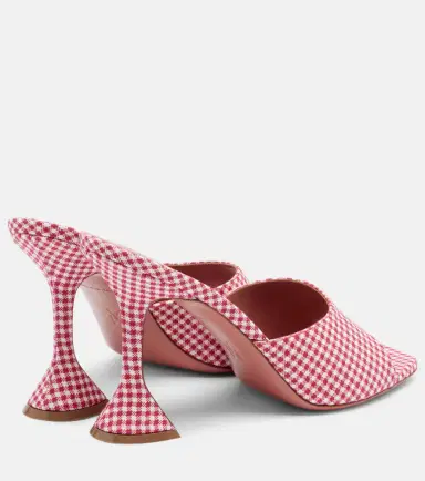 Amina Muaddi Lupita gingham mules | Thumbnail 3